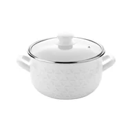 Garnki - Garnek emaliowany Pyza Diamond z pokrywką 18 cm 3 l - miniaturka - grafika 1