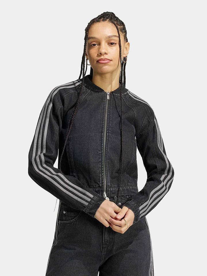 adidas Kurtka dżinsowa w kolorze czarnym