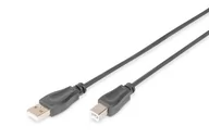 Kable komputerowe i do monitorów - Digitus Cable USB2 A/B męskie - męskie 3.00m black - AK-300105-030-S - miniaturka - grafika 1