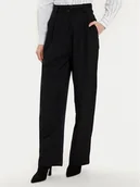 Spodnie damskie - Desigual Spodnie materiałowe Rin 24WWPW20 Czarny Loose Fit - miniaturka - grafika 1