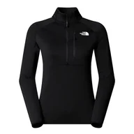 Bluzy sportowe damskie - Bluza damska The North Face Meteora 1/4 Zip Fleece 0A8E2SJK31 - czarna - miniaturka - grafika 1
