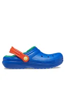 Buty dla chłopców - Crocs Klapki Classic Lined Clog Kids 207010 Niebieski - miniaturka - grafika 1