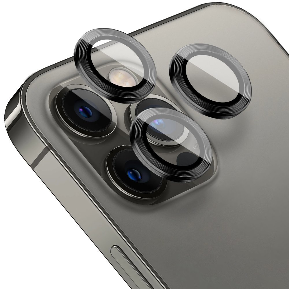 Osłona aparatu, szkło 9H do iPhone 12 Pro, 1 zestaw, czarna