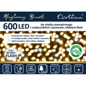 Oświetlenie świąteczne - Lampki LED 600 zewnętrzne ciepły biały CORTINA POLAND - miniaturka - grafika 1