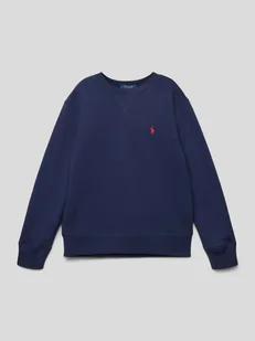 Bluza z wyhaftowanym logo i efektem melanżu - Swetry dla chłopców - miniaturka - grafika 1
