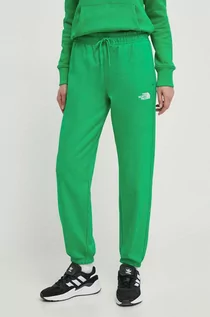 Spodnie damskie - The North Face spodnie dresowe kolor zielony gładkie NF0A7ZJFPO81 - grafika 1
