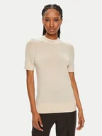 Swetry damskie - Calvin Klein Sweter K20K207206 Beżowy Regular Fit - miniaturka - grafika 1
