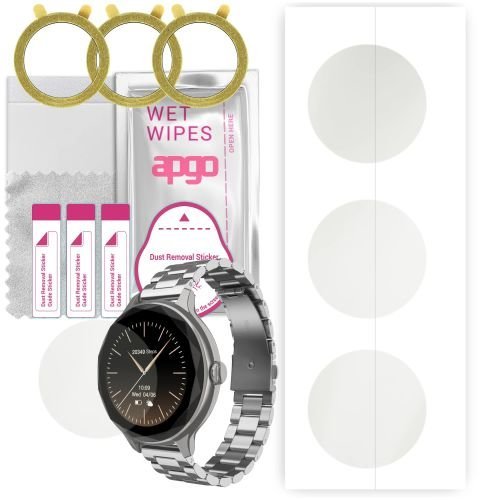 3x folia ochronna hydrożelowa MATOWA do Noise NoiseFit Grace - apgo Smartwatch Hydrogel MATTE Protection Ochrona na ekran smartwatcha