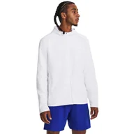 Kurtki męskie - Męska kurtka do biegania Under Armour UA Storm Run Hooded Jacket - biała - miniaturka - grafika 1