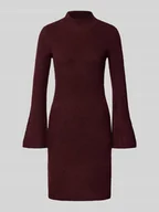 Sukienki - Sukienka mini z prążkowaną stójka - miniaturka - grafika 1