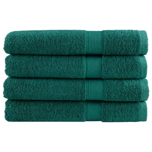 vidaXL Ręczniki, premium, 4 szt., zielone, 100x200 cm, bawełna 100% - Ręczniki - miniaturka - grafika 1