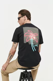 Koszulki męskie - Rip Curl t-shirt bawełniany kolor czarny z nadrukiem - grafika 1