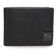 Koszulki i topy damskie - Pepe Jeans Topper Portfel Poziomy z Portmonetką Czarny 11x8x1 cms Skóra, czarny, Talla única, Portfel poziomy z portmonetką - miniaturka - grafika 1