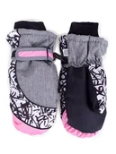 Rękawiczki dla dzieci - Rękawiczki Narciarskie Dziewczęce Jednopalczaste Wzorki 14 Cm - miniaturka - grafika 1