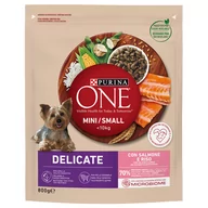 Sucha karma dla kotów - Purina ONE Mini Delicate, łosoś i ryż - 5 x 800 g - miniaturka - grafika 1