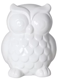 Skarbonka Sowa Biała Ceramiczna  14 Cm - Skarbonki - miniaturka - grafika 1
