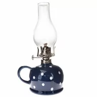 Lampy pozostałe - Petrolejová lampa Puntík, 14,7 x 28 x 11 cm, niebieski - miniaturka - grafika 1