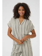 Bluzki damskie - Kaffe Bluzka "Milia" w kolorze czarno-miętowym - miniaturka - grafika 1