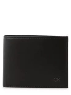 Calvin Klein - Portfel męski ze skóry, czarny - Portfele - miniaturka - grafika 1
