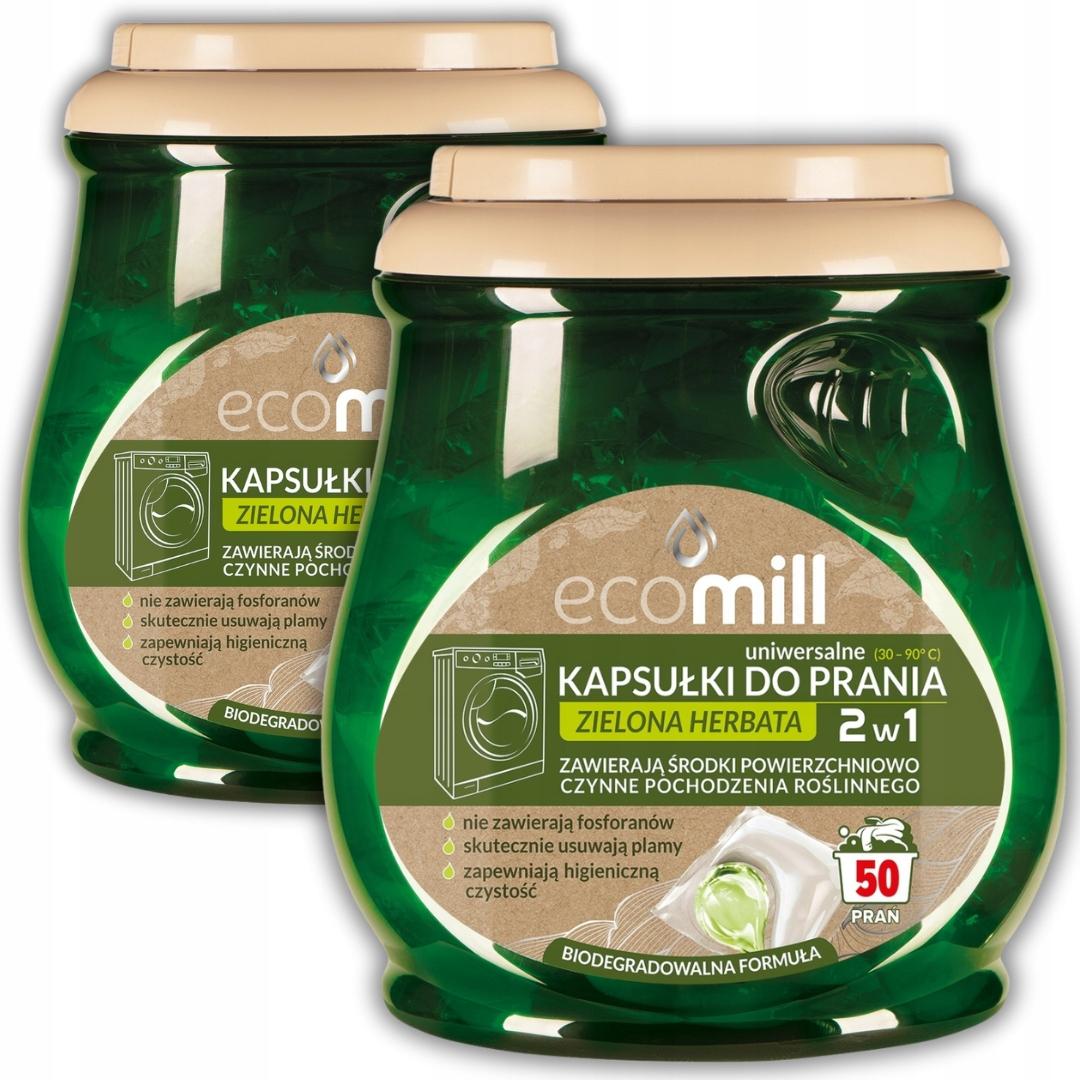 Ecomill Kapsułki do Prania Uniwersalne Zielona Herbata 100 szt