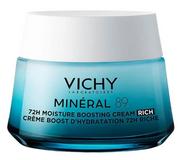 Kremy do twarzy - Vichy Mineral 89 Krem nawilżająco-odbudowujący 72H bogaty 50ml - miniaturka - grafika 1