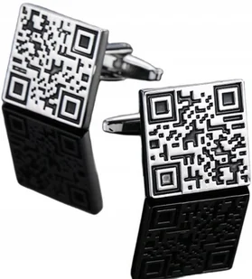 Spinki do mankietów wzór QR - Spinki do mankietów i krawatów - miniaturka - grafika 1