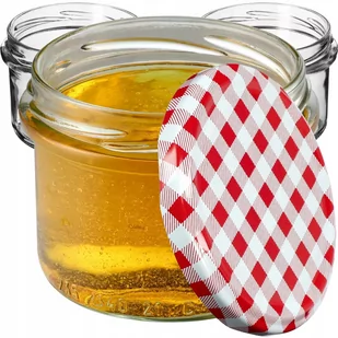 Słoiki Tartu 235ml 100 szt. 82mm + wieczka "Czerwona Krata" - Pojemniki kuchenne - miniaturka - grafika 1