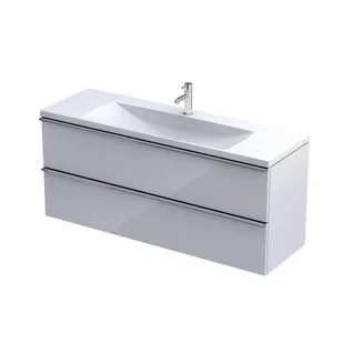 Szafka łazienkowa pod umywalkę Oristo Etna Compact 120 cm biały mat OR52C-SD2S-120-1 - Szafki łazienkowe - miniaturka - grafika 1