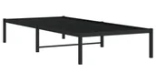 Łóżka - Czarne metalowe łóżko pojedyncze 100x200 cm - Tresto - miniaturka - grafika 1