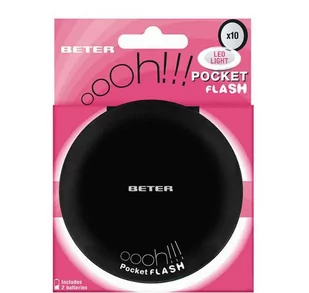 Lusterko Beter Ohh! Two Ways Mirror With Led Light x10 Black (8412122149208) - Lusterka do makijażu - miniaturka - grafika 1