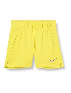 Nike Szorty dziewczęce G NSW Ft, Żółte paski, 10 Lata - Spodenki damskie - miniaturka - grafika 1