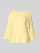 Swetry damskie - Sweter z dzianiny o kroju oversized z rękawem o dł. 3/4 model ‘SIMONI’ - miniaturka - grafika 1