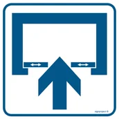 Systemy ekspozycyjne i znaki informacyjne - RA069 UWAGA! DRZWI OTWIERANE AUTOMATYCZNIE, FN - FOLIA SAMOPRZYLEPNA; (300X300MM) - miniaturka - grafika 1