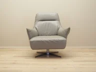 Fotele - Fotel obrotowy skórzany, włoski design, lata 90, produkcja: Natuzzi - miniaturka - grafika 1