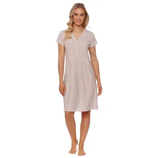 Koszula nocna bawełniana rozpinana DOCTOR NAP 9928 stripes XL 42 - Piżamy damskie - miniaturka - grafika 1