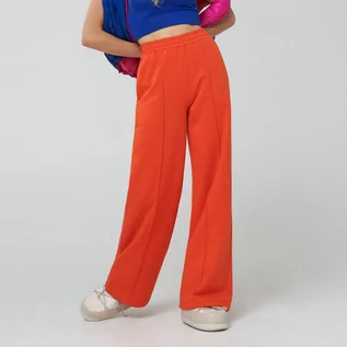Spodnie damskie - Sinsay - Spodnie wide leg high waist - Pomarańczowy - grafika 1