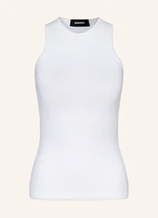 dsquared2 Top Z Dzianiny weiss - Koszulki i topy damskie - miniaturka - grafika 1