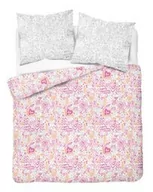 Pościel - Detexpol Pościel bawełniana 160x200 serca napisy love happy valentines day biała różowa 2385 A Holland Home walentynkowa - miniaturka - grafika 1