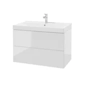 Szafki łazienkowe - Szafka łazienkowa pod umywalkę Defra Faro 80 cm biały połys 001-D-08018 - miniaturka - grafika 1