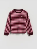 Bluzki dla dziewczynek - Reserved - Bawełniana koszulka z haftem - różowy - miniaturka - grafika 1