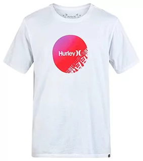 Koszule męskie - Hurley Męska koszula M Evd Wsh Strands Circle Ss biały biały M CZ6043 - grafika 1
