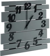 Zegary - Elior Szary zegar ścienny z drewna - Samar - miniaturka - grafika 1