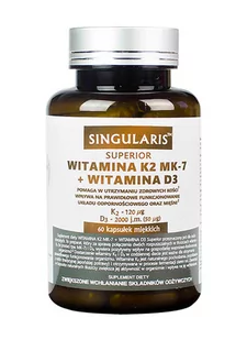 ACTIVEPHARM LABS SP. Z O.O. SP.K. Singularis Superior witamina K2 MK-7 + witamina D3 2000j.m 60 kapsułek 3245921 - Witaminy i minerały - miniaturka - grafika 1