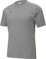 Koszulki męskie - PUMA PUMA Koszulka męska Teamcup Casuals Tee Shirt Średnia szarość Heather-smoked Pearl M 657975 - miniaturka - grafika 1