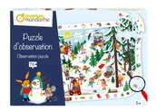 Zabawki kreatywne - Puzzle obserwacyjne Góry Zimą - miniaturka - grafika 1