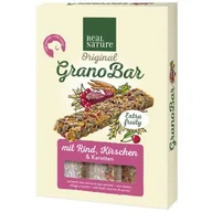 Przysmaki dla psów - REAL NATURE Grano Bar Baton 4 szt., 100 g Z wołowiną, wiśniami i marchewką - miniaturka - grafika 1