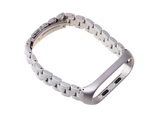 Bransoletka pasek Xiaomi Mi Band 3/ Xiaomi Mi Band 4 - srebrna - Akcesoria do smartwatchy - miniaturka - grafika 1