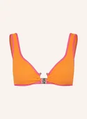 Stroje kąpielowe - Seafolly Góra Od Bikini Bralette Beach Bound orange - miniaturka - grafika 1