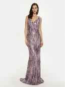 Sukienki - Fracomina Sukienka wieczorowa FQ24WD3014W53601 Fioletowy Slim Fit - miniaturka - grafika 1