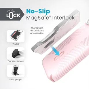Speck Presidio2 Grip ClickLock & MagSafe - Etui iPhone 15 / iPhone 14 / iPhone 13 (Nimbus Pink/Dahlia Pink) - Etui i futerały do telefonów - miniaturka - grafika 2
